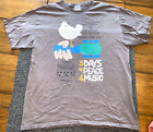 Gildan Woodstock Music Festival T-Shirt August 15 16 17 1969 Grey Men's LARGE