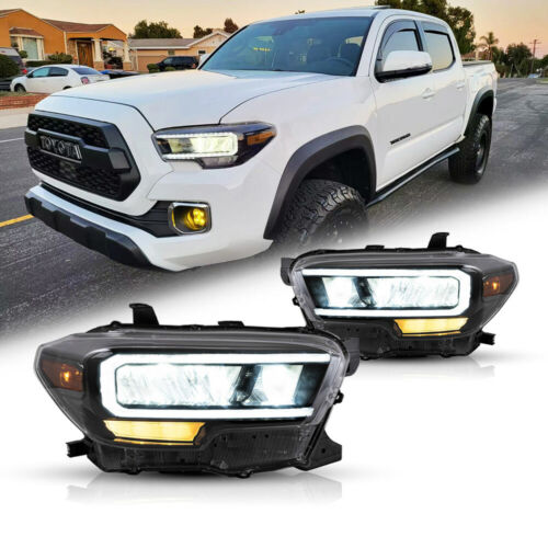 For 2015-2022 Toyota Tacoma Full LED DRL Headlights Reflector Assembly A Pair (For: 2019 Toyota Tacoma)