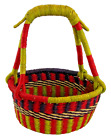 Handmade Colorful Alaffia Basket Made In Ghana