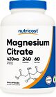 Nutricost Magnesium Citrate 420mg, 60 Servings, 240 Capsules -Vegetarian