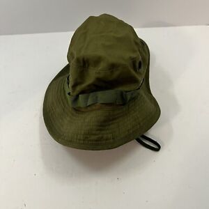 Size 6  3/4 USGI Army Issue Vietnam War Era Jungle Hat Boonie Original  Green