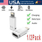 1/2*USB Type C Female to iOS Male Adapter For iPhone 14/13/12/11/XR/XS/SE 3