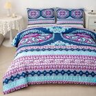 Boho Mandala Comforter Set for Girls Full Size Teal Purple Bohemian Bedding S...