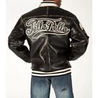Men’s Pelle Pelle Classic Black Soda Club Plush Stylish Leather Varsity Jacket