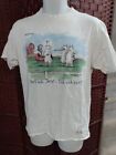 Vintage Cows Barbecuing Funny T Shirt The Far Side Cow Eating Beef Medium