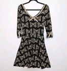 Effie’s Heart Modcloth M Retro Pin-up Fit Flare Butterfly Novelty Bow Dress