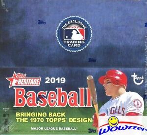 2019 Topps Heritage Baseball MASSIVE Factory Sealed 24 Pack Retail Box-216 Cards