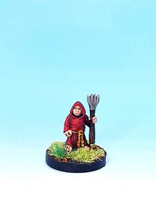 Male Halfling Cultist painted mini by Midlam Miniatures for RPG like D&D