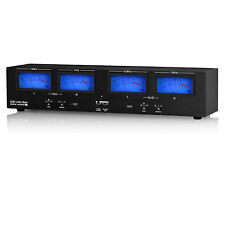 Douk Audio VU4 Four Analog VU Meter RCA/XLR Switcher Box Stereo Audio Splitter