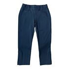 CAbi Barrister Trouser 6265 Navy Blue Women Size 10 Straight Leg Cropped Pants