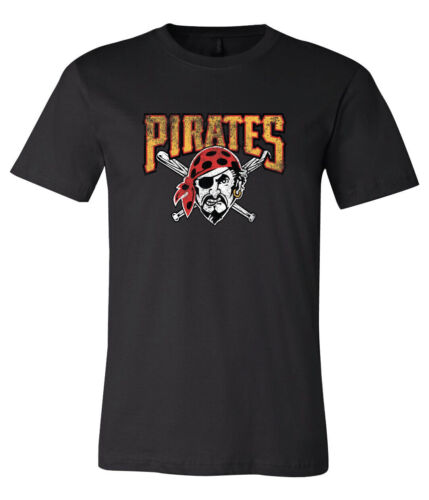 Pittsburgh Pirates Logo Distressed Vintage logo T-shirt Sizes Youth M-Adult 6XL!