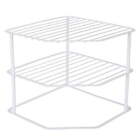 3-Tier Kitchen Corner Shelf Rack - Cabinet  Organizer - 9 x 7.75 Inch - White