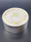Antique Sterling Floral And White Guilloche Enamel Trinket Box 1920’s