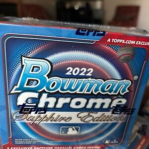 2022 Topps Bowman Chrome Baseball Sapphire Edition Hobby Box Factory Sealed MLB