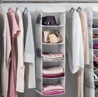 ZOBER 5-Shelf Hanging Closet Organizer - 6 Side Breathable Mesh Pockets