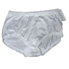 Vintage LORRAINE Bright White All-Nylon Lace Trim Granny Panties Size 5 NWT