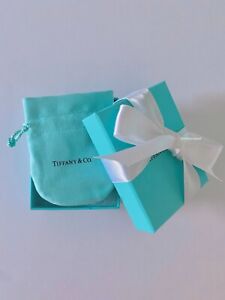 Tiffany & Co. Empty  Packaging Blue Gift Box, Ribbon, Pouch 3pc Set - NEW