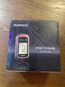 Garmin eTrex 20 2.2 Inch GPS Bundle  & Topo US 100K  New Open Box Free Shipping