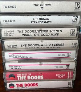 The Doors lot of 7 cassettes no barcodes on most EX + to NMT