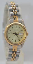 PULSAR Day/Date Presidential style womens watch V783-0030 New battery GUARANTEED