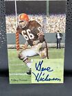 Gene Hickerson Signed Cleveland Browns Goal Line Art Card