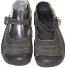 Keen Womens Size 8 Mary Jane Calistoga Gray Nubuck Floral Leather Shoes