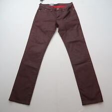 Rock & Republic Womens Straight Leg Coated Jeans Size 10 Red Mid Rise NWT