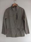 Nike 6.0 Jacket Military Style Tan Canvas S Small Full Zip Snaps Pockets Solid
