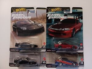 Hot Wheels Premium Fast And Furious Lot Of 4 Toyota Soarer Skyline GT-R ..ect