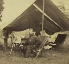 Union Cavalry Major General Philip Sheridan at tent New 8x10 US Civil War Photo