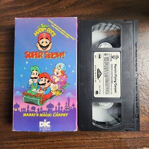 Super Mario Bros Super Show Mario's Magic Carpet VHS Tape Nintendo Vintage 1989