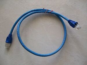 Cat6 Patch Cord 1' Foot in Blue Ethernet Network Cable Tuff Jacks  25 Pack
