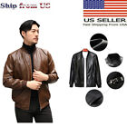 Men's Leather Jacket Motorbike Relaxation Zipper PU Cortex  Outer Garment