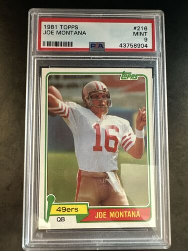 1981 Topps Joe Montana #216 RC Rookie Card PSA 9 San Francisco 49ers