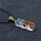 7 Chakra Orgone Crystal Pendant Natural Quartz Chip Stone Necklace Healing Gift