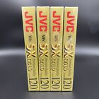 New ListingJVC Premium Quality 6 Hrs T-120 SX Gold Blank VHS Tapes Lot Of 4 Sealed