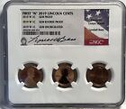 3 NGC 2019 LINCOLN SHIELD CENT: 1ST 