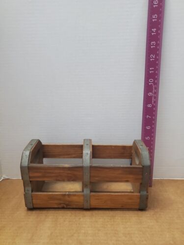 Vintage Wooden Crate With Metal Bands. 10”x5”x3-1/2”