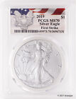 2019 $1 Silver American Eagle PCGS MS70 First Strike - Eagle Label