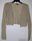 Dorothee Bis Vintage Knit Cropped Cardigan Size Medium Crochet Long Sleeve Wool