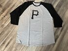 Pittsburgh Pirates MLB Majestic Raglan 3/4 Sleeve Shirt Men's Size 2XLT