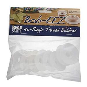 No-Tangle Thread Bobbins, String Organizer, Ideal for Kumihimo or Cord White