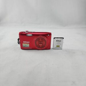Nikon COOLPIX S3300 16.0MP 6x Optical Zoom Digital Camera Battery RED