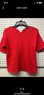 Helen Hsu Womens Large Red Short Sleeve Sweater. Dry Clean Only
