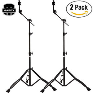 2-PACK Mapex B400EB Double Braced Light Weight 3-Tier Cymbal Boom Stand - Black