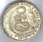 New Listing1908/7 NGC MS 62 Peru 1/2 Sol Silver Seated Liberty Rare 30k Coin (21032103D)