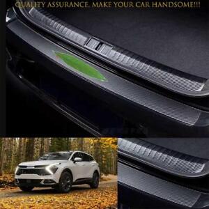 For Kia Sportage NQ5 2023-2024 Carbon Fiber Leather Rear Bumper Protect Plate 2X (For: Kia Sportage)