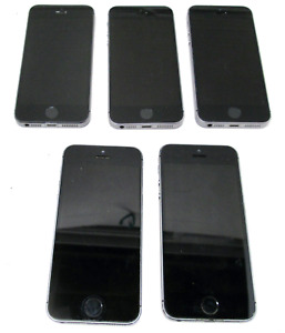 Lot of 5 Apple iPhones Model 5S A1533 & SE 1st Generation A1662 - Parts Only