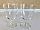 vintage mid century etched starburst wine port glasses goblets 5 1/4