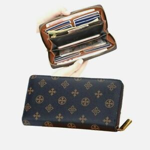Women's Wallet  Long Clutch Zipper Credit Card Brown